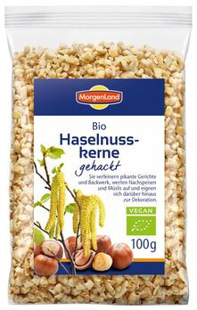 MorgenLand Haselnusskerne gehackt 100g MHD 09.02.2023