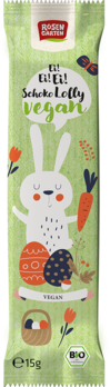 Rosengarten Schoko Lolly-Hase vegan 15g/S MHD 18.01.2027