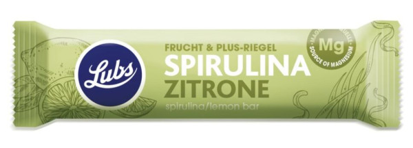 Lubs Fruchtriegel Frucht & Plus Spirulina Zitrone glutenfrei 40g MHD 16.09.2022