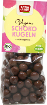 Rosengarten Vegane Schoko-Kugeln mit Knusperkern 80g/S MHD 25.10.2025