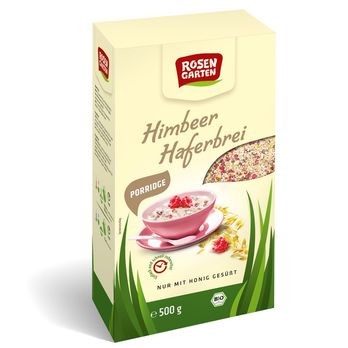 Rosengarten Porridge Himbeer-Haferbrei 500g MHD 01.02.2020