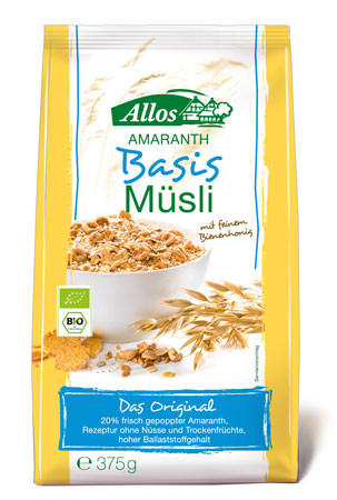 Allos Amaranth Basis Müsli 375g MHD 02.02.2021