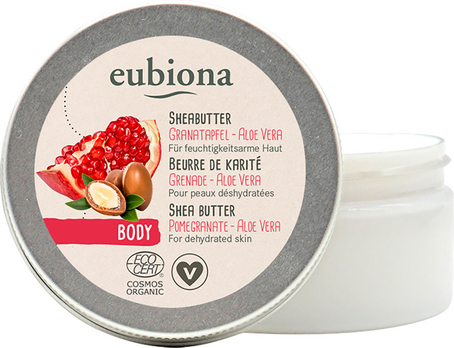 Eubiona Sheabutter mit Granatapfel & Aloe Vera Körperpflege 100ml MHD 30.06.2025