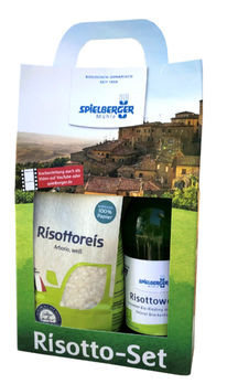 Spielberger Risotto-Set mit Risottoreis und Risottowein MHD 04.08.2021