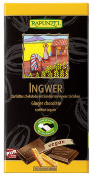 Rapunzel Zartbitter Schokolade mit Ingwer 80g MHD 31.05.2025