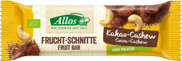 Allos Fruchtschnitte Kakao-Cashew 30g/A (MHD20.09.2023)