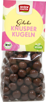 Rosengarten Vegane Schoko-Kugeln mit Knusperkern 80g/S MHD 14.09.2026
