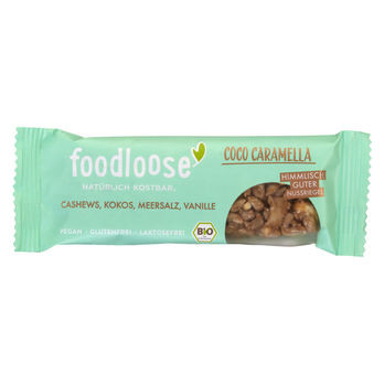 foodloose Coco Caramella Nussriegel 35g MHD 01.02.2021