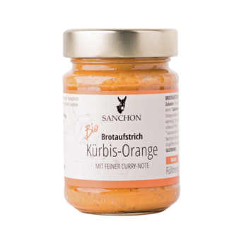 Sanchon Brotaufstrich Kürbis-Orange 190g MHD 30.06.2025