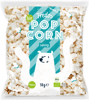 Fredos Popcorn, salzig 50g MHD 09.07.2025