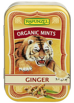 Rapunzel Organic Mints Ginger, Lutschbonbons 50g MHD 15.11.2026