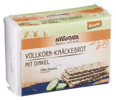 Naturata Vollkorn-Knäckebrot mit Dinkel, demeter 250g (beschädigte Verpackung) MHD