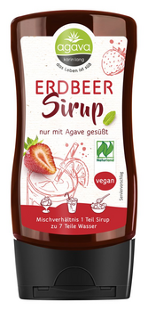 agava Erdbeersirup Spenderflasche 350g MHD 08.10.2025