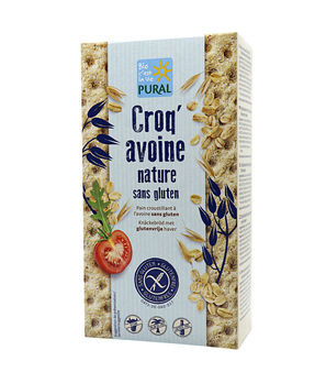 Pural Croq'Hafer Natur glutenfrei Knäckebrot 160g MHD 01.02.2022