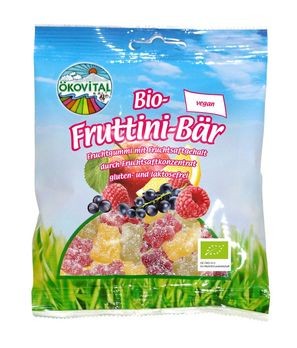 ökovital Bio-Fruttini-Bär, ohne Gelatine 100g MHD 08.03.2020