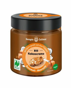 Serapis Culinar Kokos-Creme Karamell Meersalz 200g MHD 30.04.2021