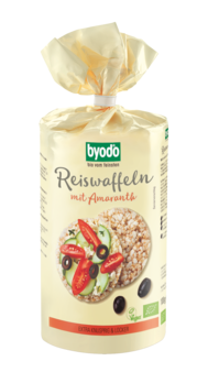 Byodo Reiswaffeln mit Amaranth 100g MHD 24.07.2020