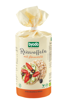 Byodo Reiswaffeln mit Amaranth 100g MHD 16.11.2021