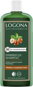 LOGONA Farbreflex Shampoo Braun-Schwarz Bio-Haselnuss 250ml MHD 31.10.2025