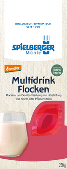 Spielberger Set Multidrink Flocken & Pflanzendrinkbeutel, demeter 250g MHD 10.04.2026