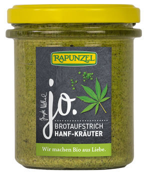 Rapunzel jo.Brotaufstrich Hanf-Kräuter 140g MHD 23.09.2022