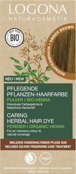 LOGONA Pflanzen-Haarfarbe Pulver 06 Bernsteinbraun 100g MHD 30.11.2023