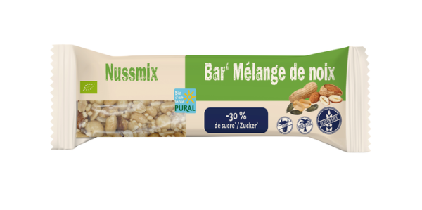 Pural Nussmix Bar less sugar Riegel 35g MHD 01.09.2025