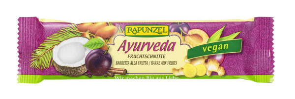 Rapunzel Fruchtschnitte Ayurveda 40g MHD 24.04.2024